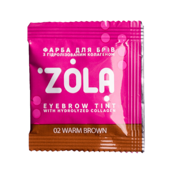 Farbka do brwi w saszetce ZOLA - 02 WARM BROWN