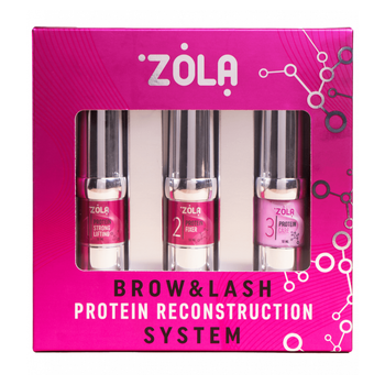 Zestaw do laminacji brwi i rzęs LAMINATION PROTEIN Pink ZOLA