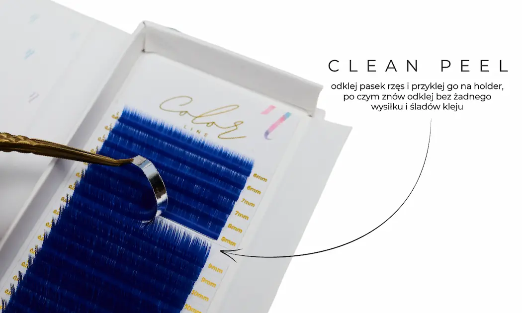 Rzęsy Color Line BLUE color_line_blue_clean_peel_PL