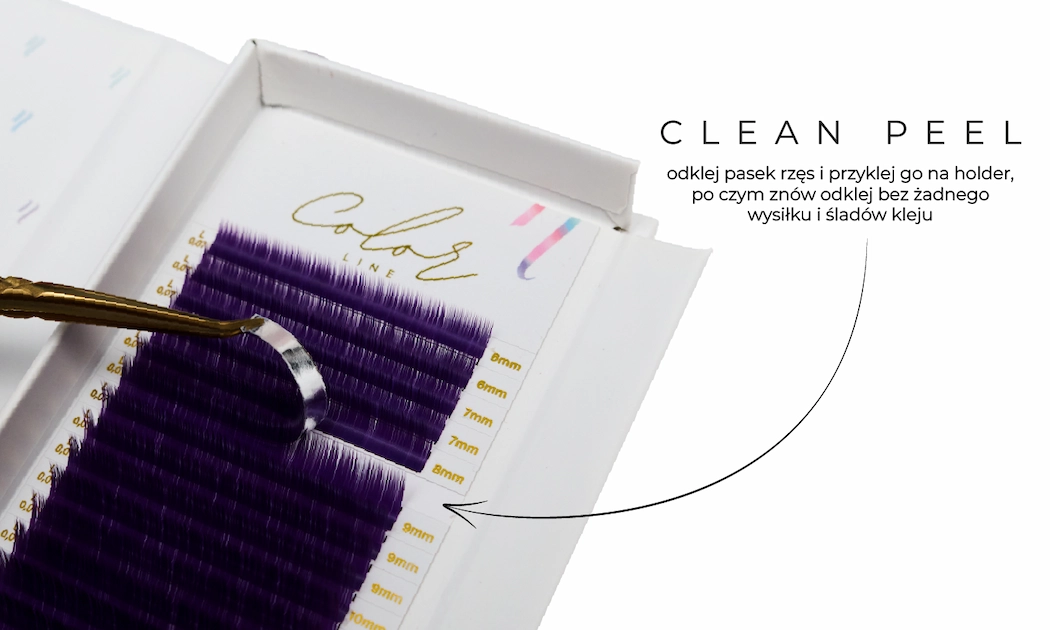Rzęsy Color Line VIOLET color_line_fiolet_clean_peel_PL