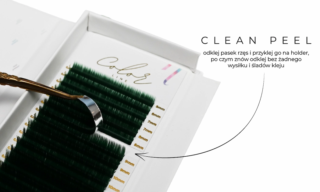 Rzęsy Color Line GREEN color_line_green_clean_peel_PL