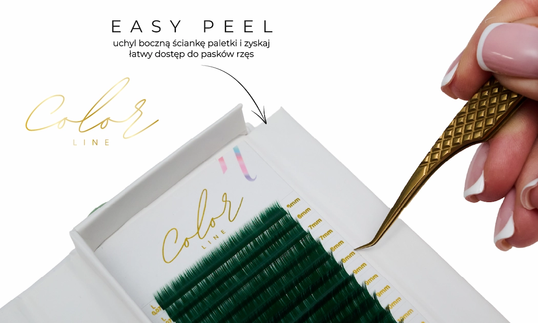 Rzęsy Color Line GREEN color_line_green_easy_peel_PL1