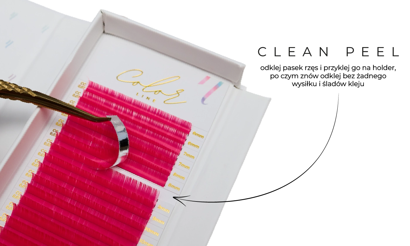 Rzęsy Color Line PINK color_line_pink_clean_peel_PL