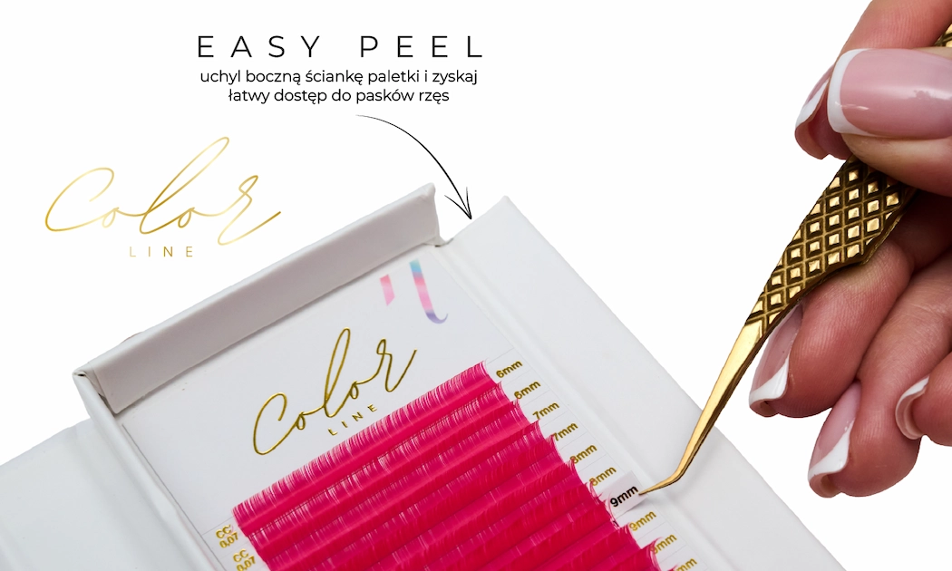 Rzęsy Color Line PINK color_line_pink_easy_peel_PL_1
