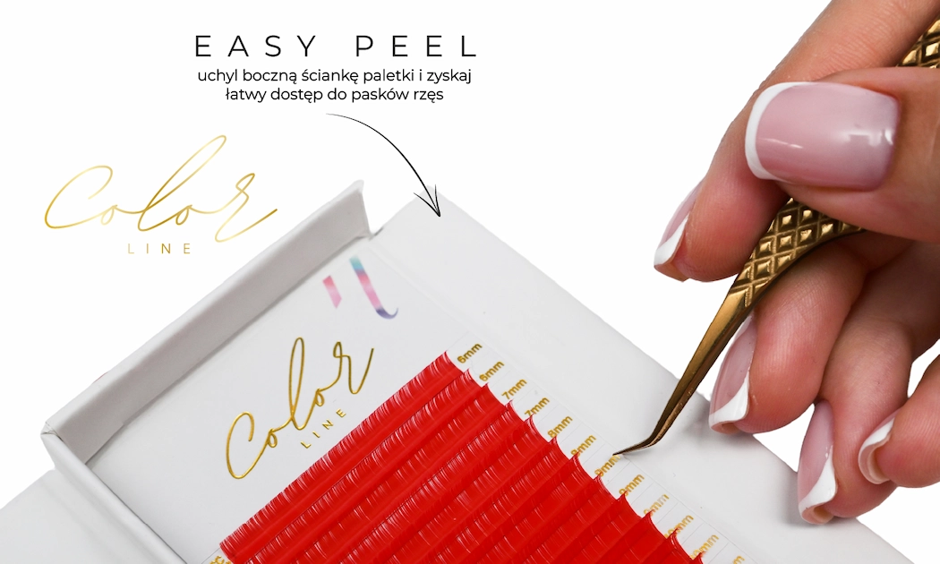 Rzęsy Color Line RED color_line_red_easy_peel_PL-1
