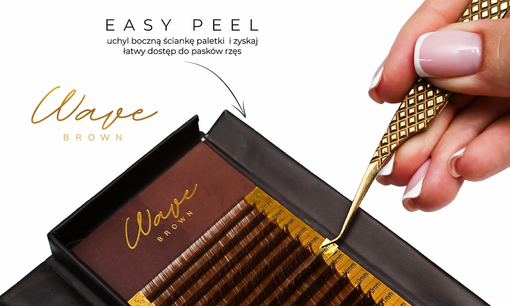 Rzęsy brązowe Wave Brown - LIGHT BROWN light_brown_lashes_easy_peel_PL_1