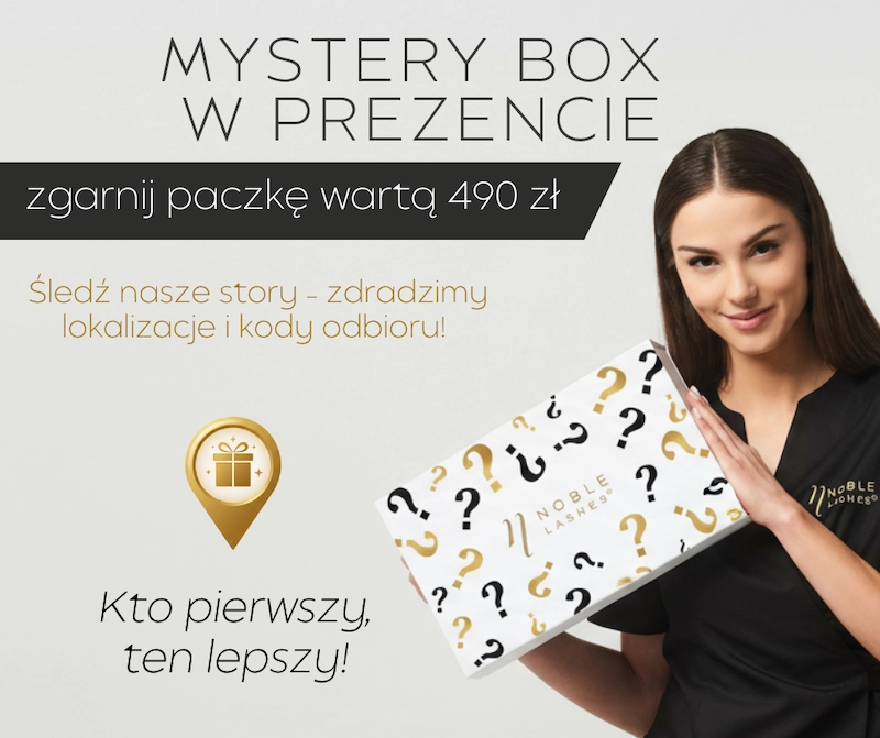 Mystery Box Noble Lashes – paczka niespodzianka o wartości 490 zł z okazji Dnia Stylistki Rzęs 2025 Mystery Box Noble Lashes – paczka niespodzianka o wartości 490 zł z okazji Dnia Stylistki Rzęs 2025