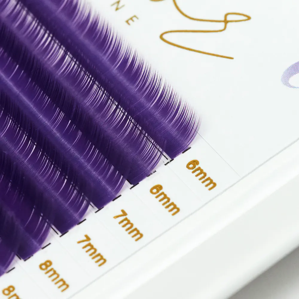 Kolorowe rzęsy Color Line VIOLET, rzęsy fioletowe