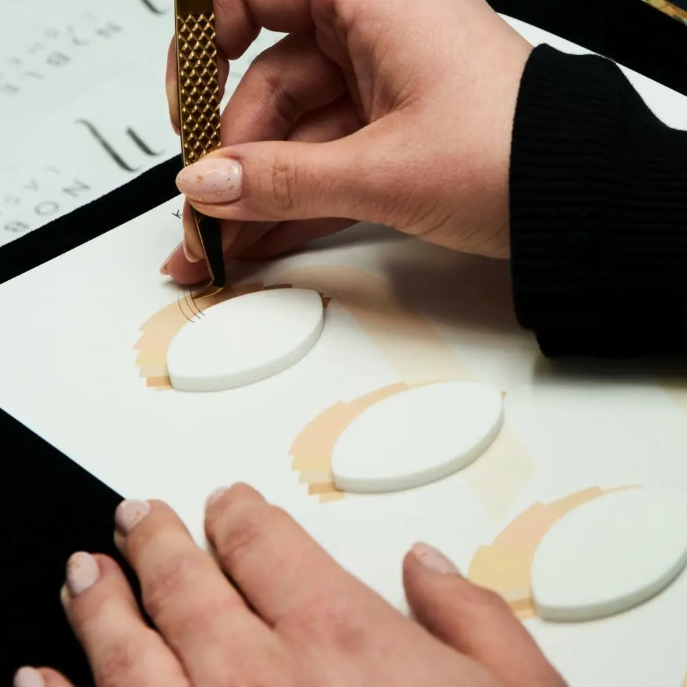 Karty pracy do ćwiczeń przedłużania rzęs