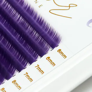 Kolorowe rzęsy Color Line VIOLET, rzęsy fioletowe