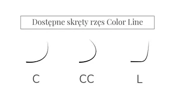 Kolorowe rzęsy Color Line BLUE, rzęsy niebieskie
