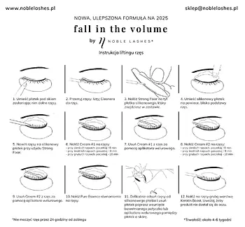 Zestaw do liftingu i laminacji rzęs FALL IN THE VOLUME