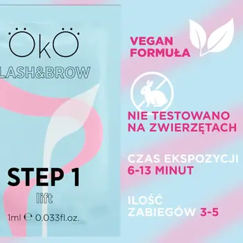 Zestaw preparatów do laminacji rzęs i brwi OKO