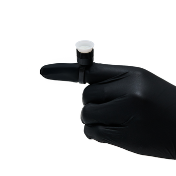 Pierścień czarny na barwnik lub klej z kubeczkiem z gąbką