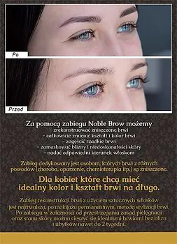 Ulotki informacyjne o zabiegu rekonstrukcji brwi 10szt