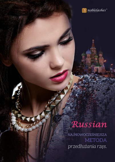Plakat Noble Lashes A3 metoda Russian
