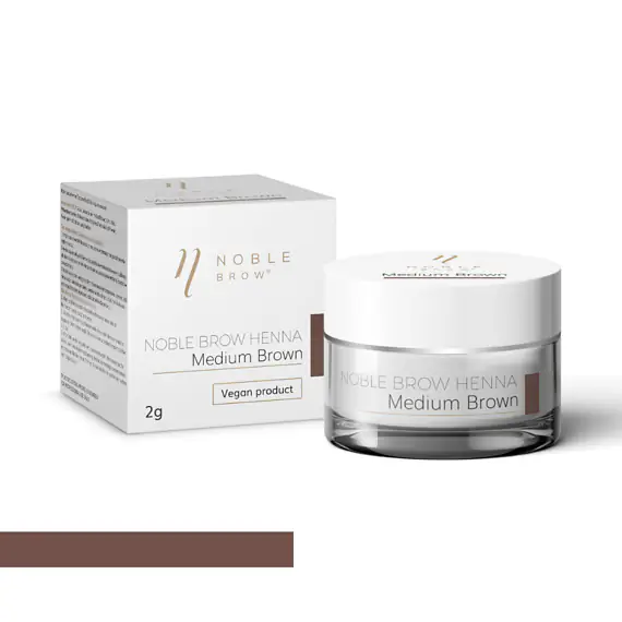 Henna pudrowa do brwi Noble Brow - Medium Brown