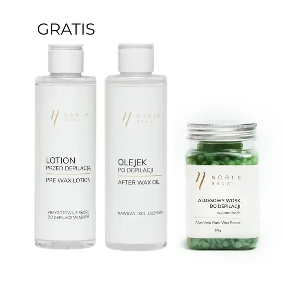 Wosk aloesowy i Olejek do depilacji + Lotion przed depilacją GRATIS