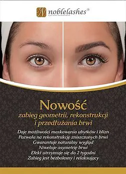 Ulotki informacyjne o zabiegu rekonstrukcji brwi 50szt