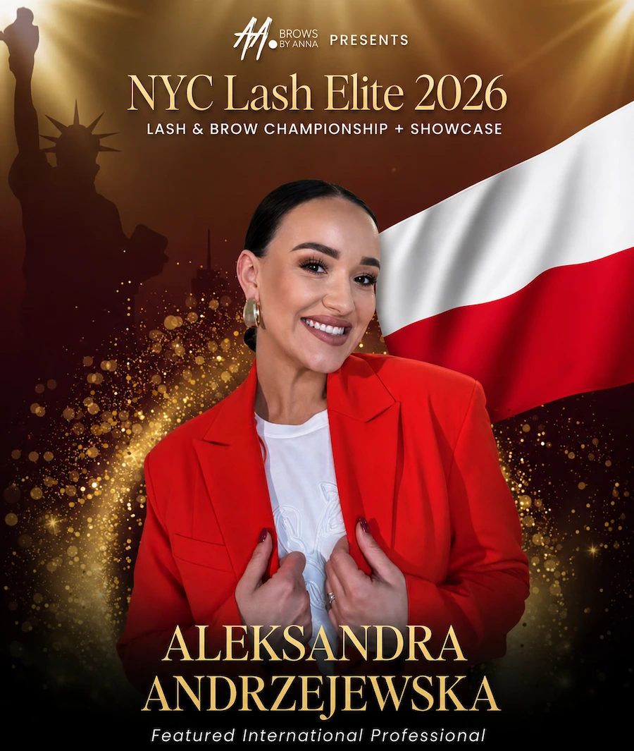 Aleksandra Andrzejewska podczas NYC Lashes & Brows Championshi