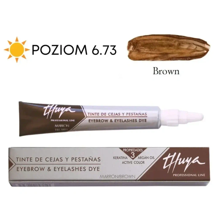 Farba arganowo-keratynowa do brwi i rzęs Thuya - Chestnut