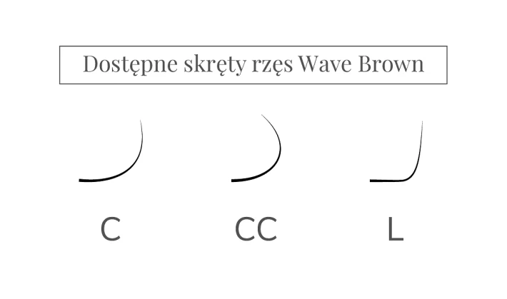 Rzęsy brązowe Wave Brown - LIGHT BROWN