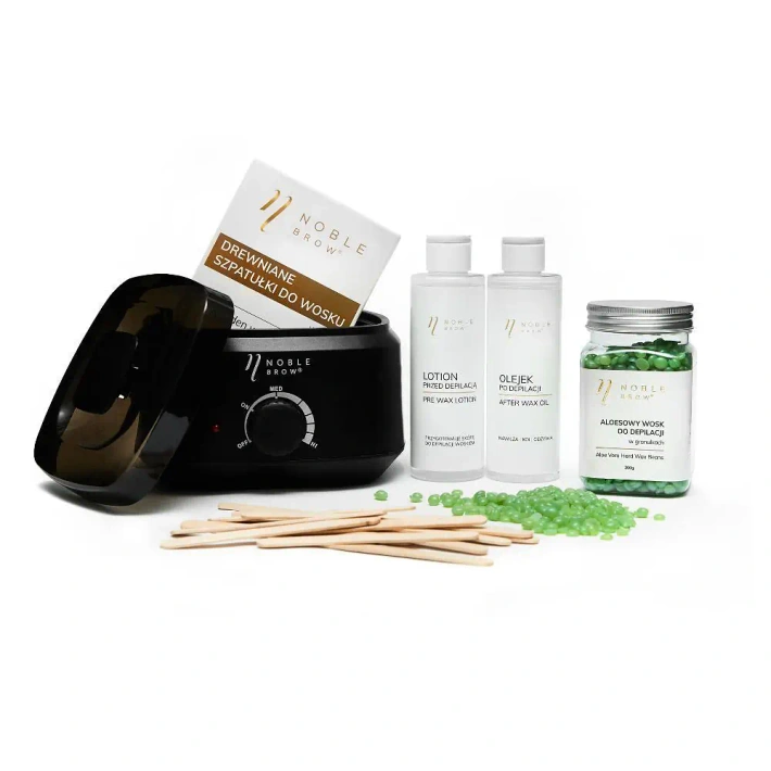 Zestaw do depilacji z woskiem aloesowym