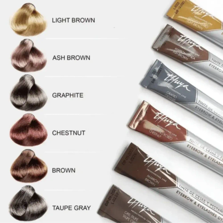 Farba arganowo-keratynowa do brwi i rzęs Thuya - Chestnut