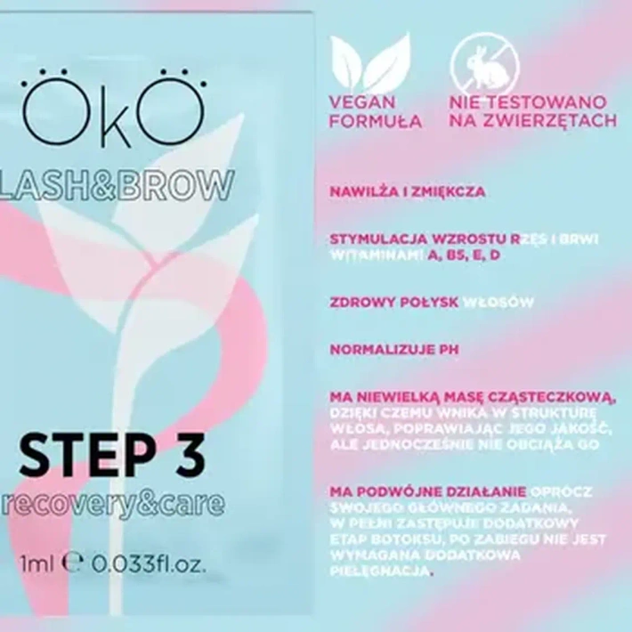 Preparat do laminowania rzęs i brwi STEP 3 CARE&RECOVERY, 1 saszetka OKO