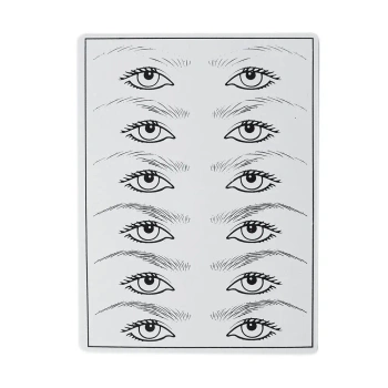 Skóra / Szablon do ćwiczeń na brwiach i oczach