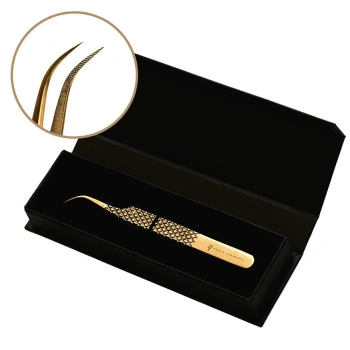 Pęseta do rzęs Noble Gold PRO 4