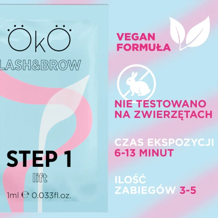 Zestaw preparatów do laminacji rzęs i brwi OKO